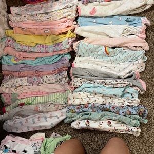 HUGE baby girl 0-3M bundle of sleepers, footies and gowns